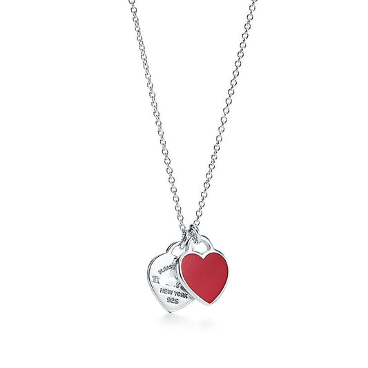 Red Double Heart Necklaces