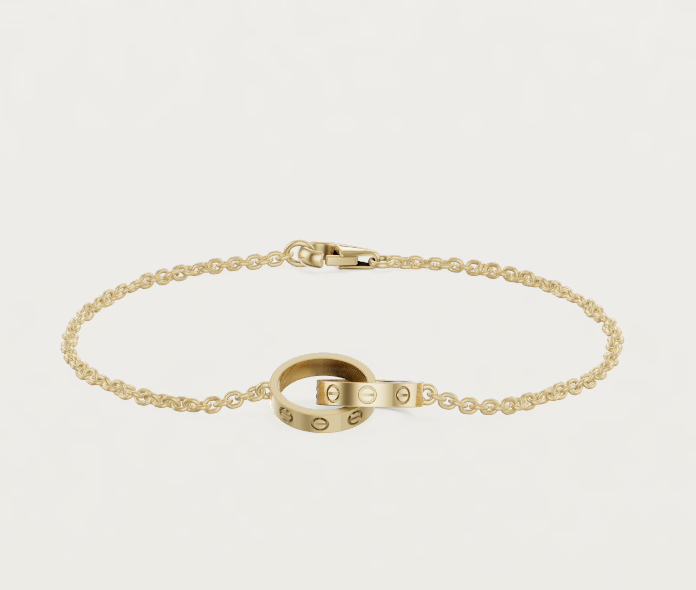 18K Double Ring Bracelet