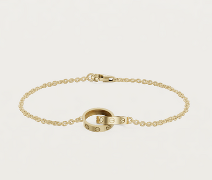 18K Double Ring Bracelet